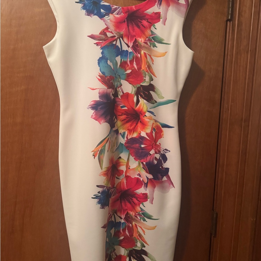 Frank Lyman Design Multicolor Floral Midi Dress